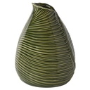 Vase Kasa en Céramique Gravure Plante Verte 18cm