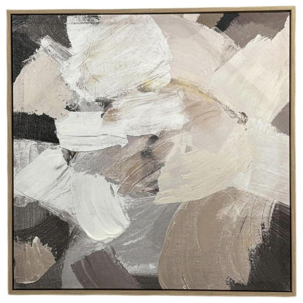 [716538] Tableau Décoratif Peint à l’Huile Abstrait Kasa 52x52cm 