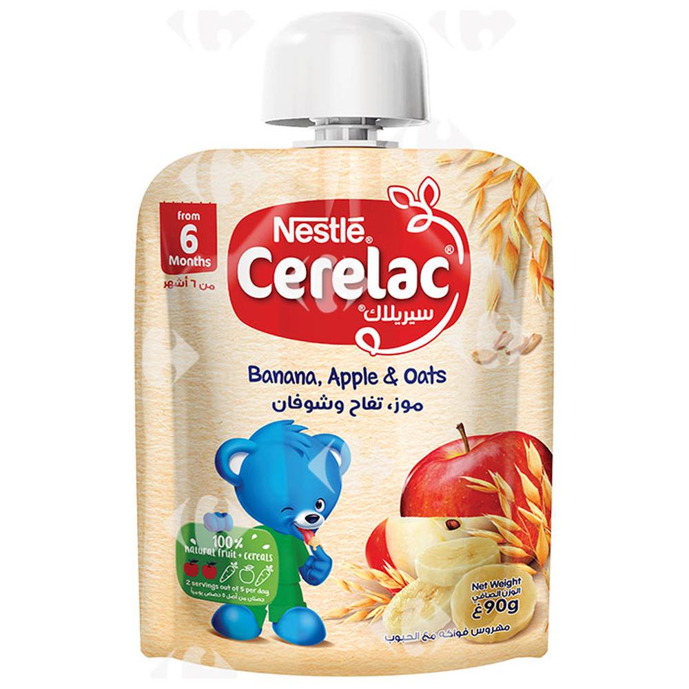 [671578] Purée Pomme Banane Avoine en Gourde Cerelac 90g