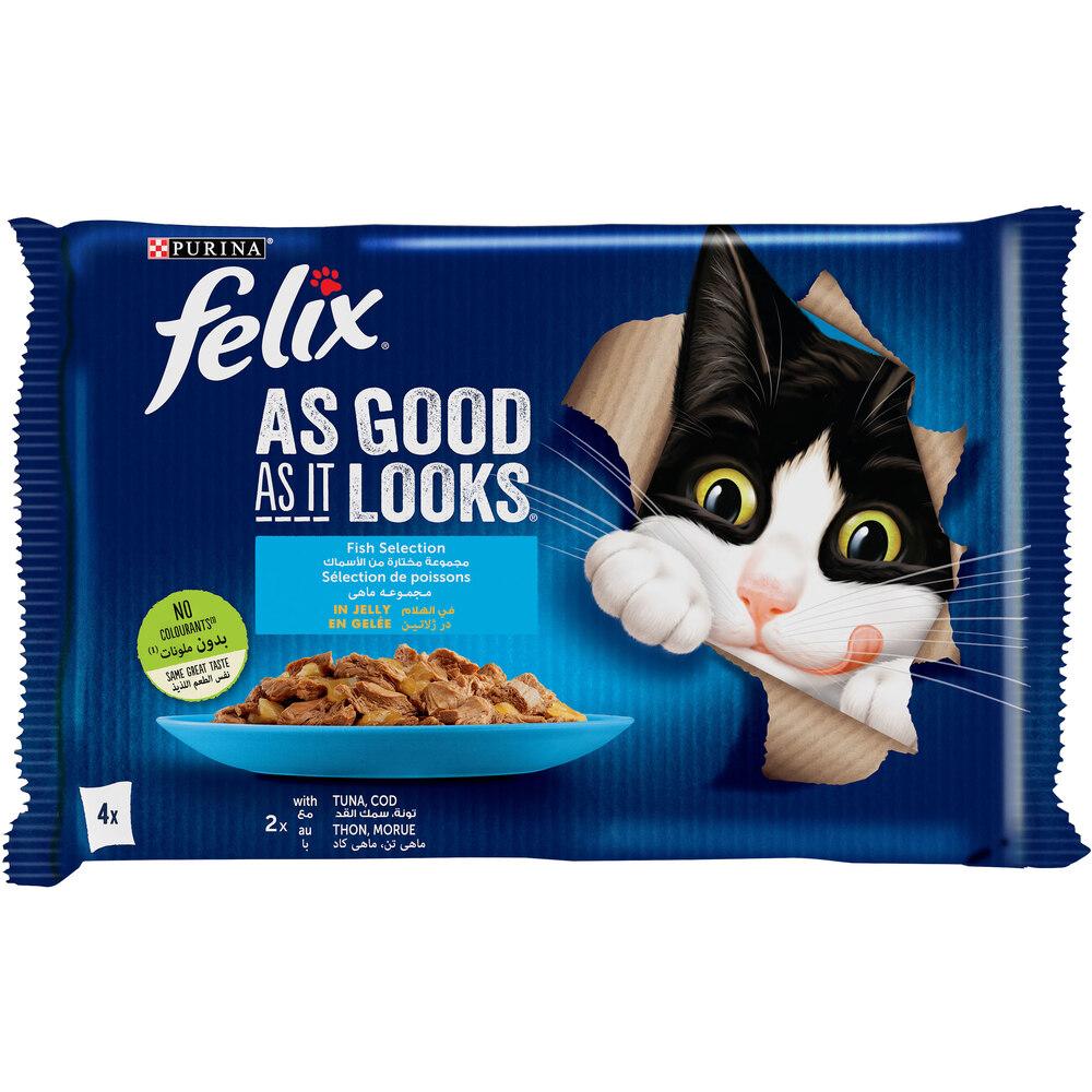 [681050] Pochons Chat Thon Felix 4 unités de 85g