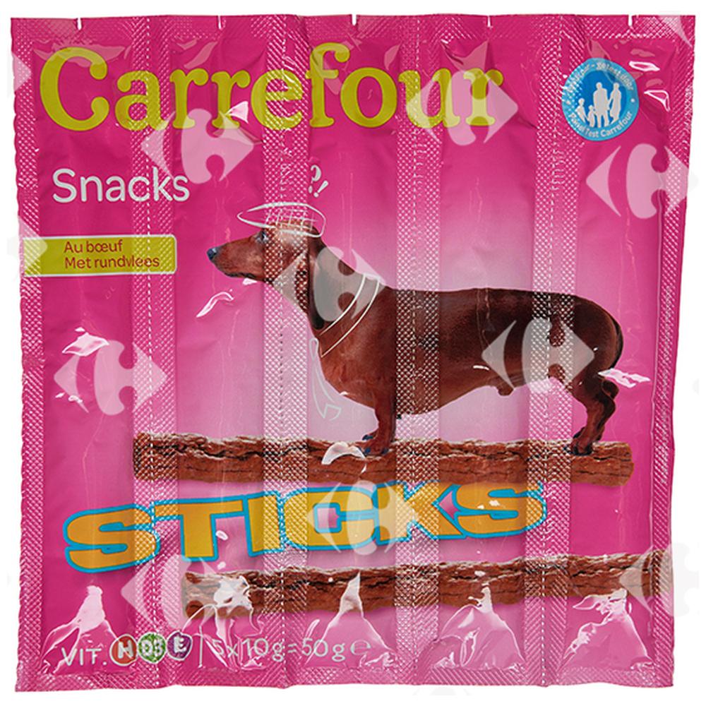 [231231] Bâtonnets pour Chiens au Bœuf Carrefour 5x10g