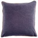 Coussin Carré Bleu Bordure Velours Kasa 45x45 cm