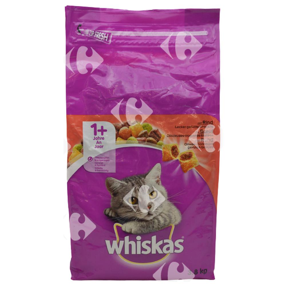 Croquettes au Bœuf pour Chats Adultes Whiskas 3,8kg