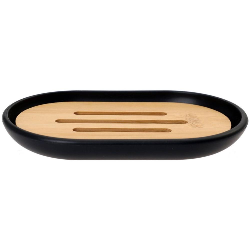 [716788] Porte-Savon avec Bambou Noir Kasa