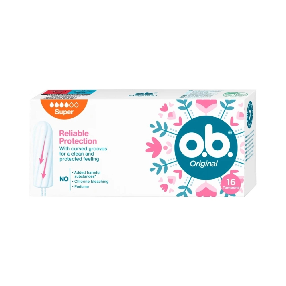[7371] Tampons Sans Applicateur Super O.b. 16 unités