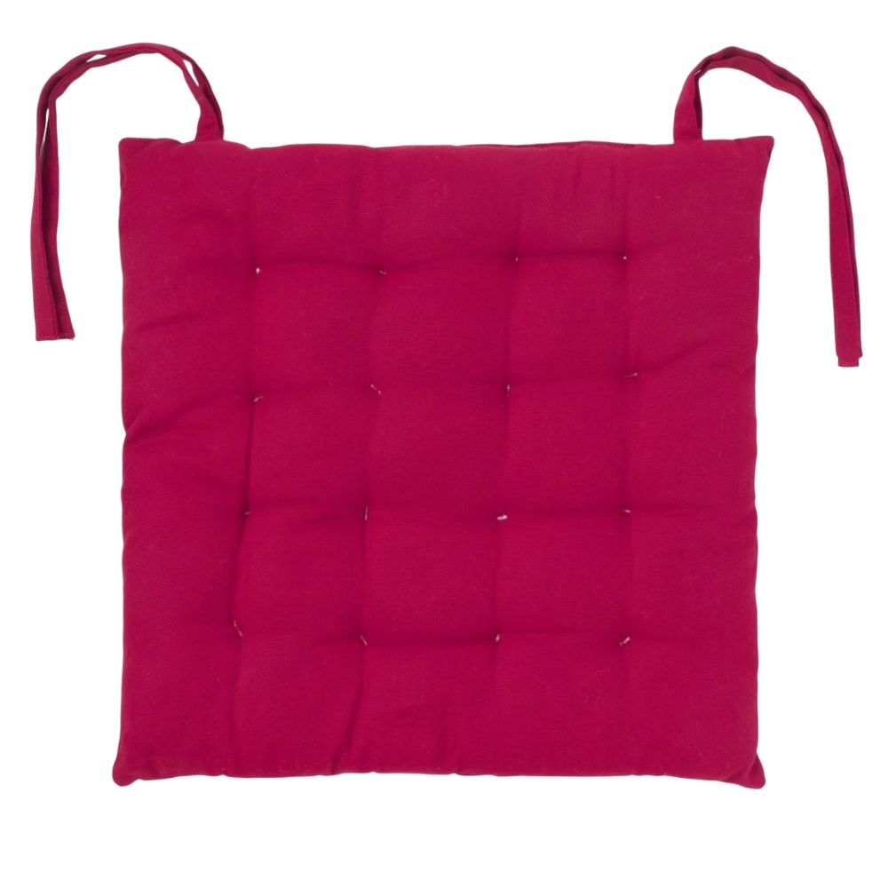 [658004] Galette Chaise Rouge Tex home 38x38 cm
