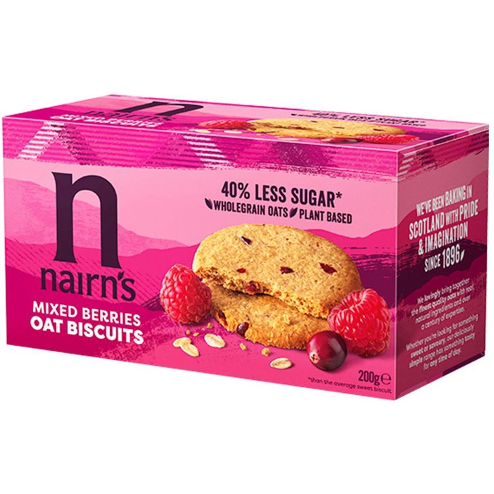 [729829] Biscuits Avoine Baies Mélangées Nairn's 200g