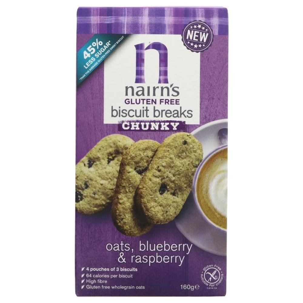 [729847] Biscuits Framboise Myrtille à l’Avoine Nairn's 160g