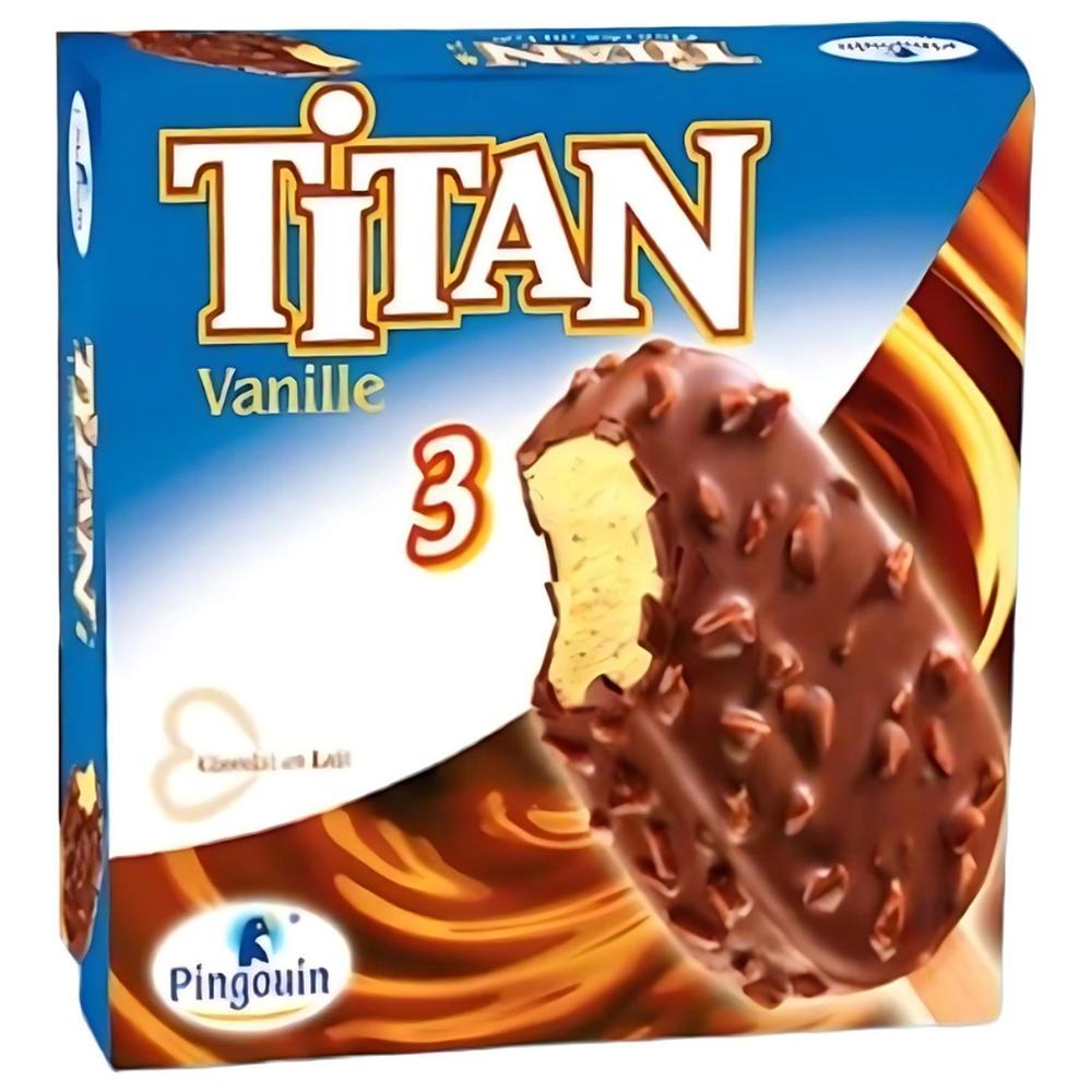 [65732] Bâtonnets Glacés  Vanille Chocolat Amande Titan 3x110ml