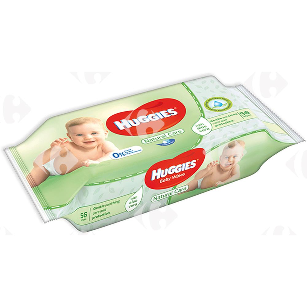 [547037] Lingettes Bébé Natural Huggies 56 unités
