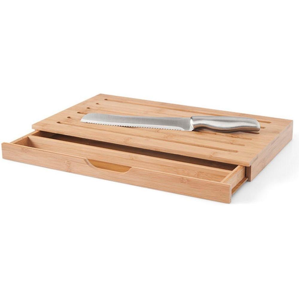 Planche à Découper Rectangulaire avec Couteau Kasa 23x41cm