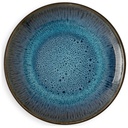 Assiette Dessert Porcelaine Ronde Bleu Foncé Kasa 21 cm