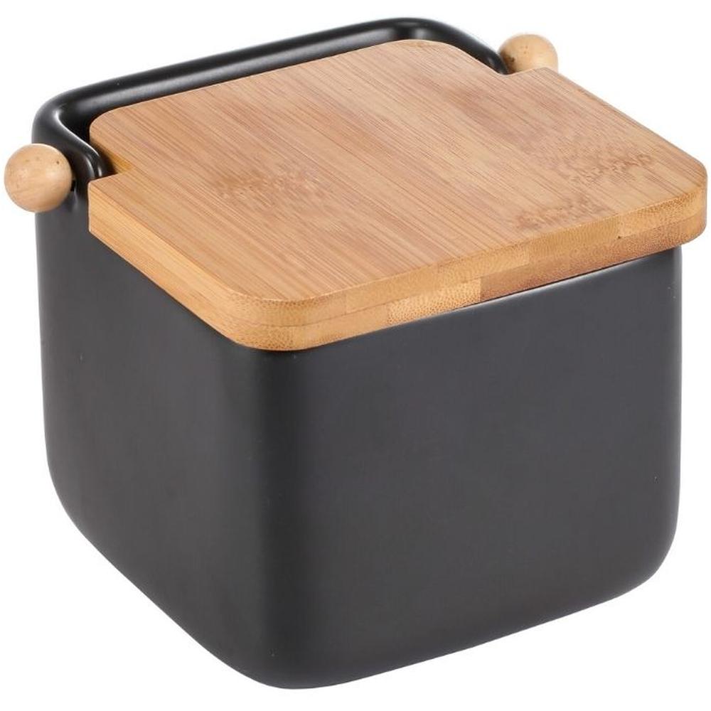 [723380] Pot en Céramique avec Couvercle Cosy Noir Kasa 11cm