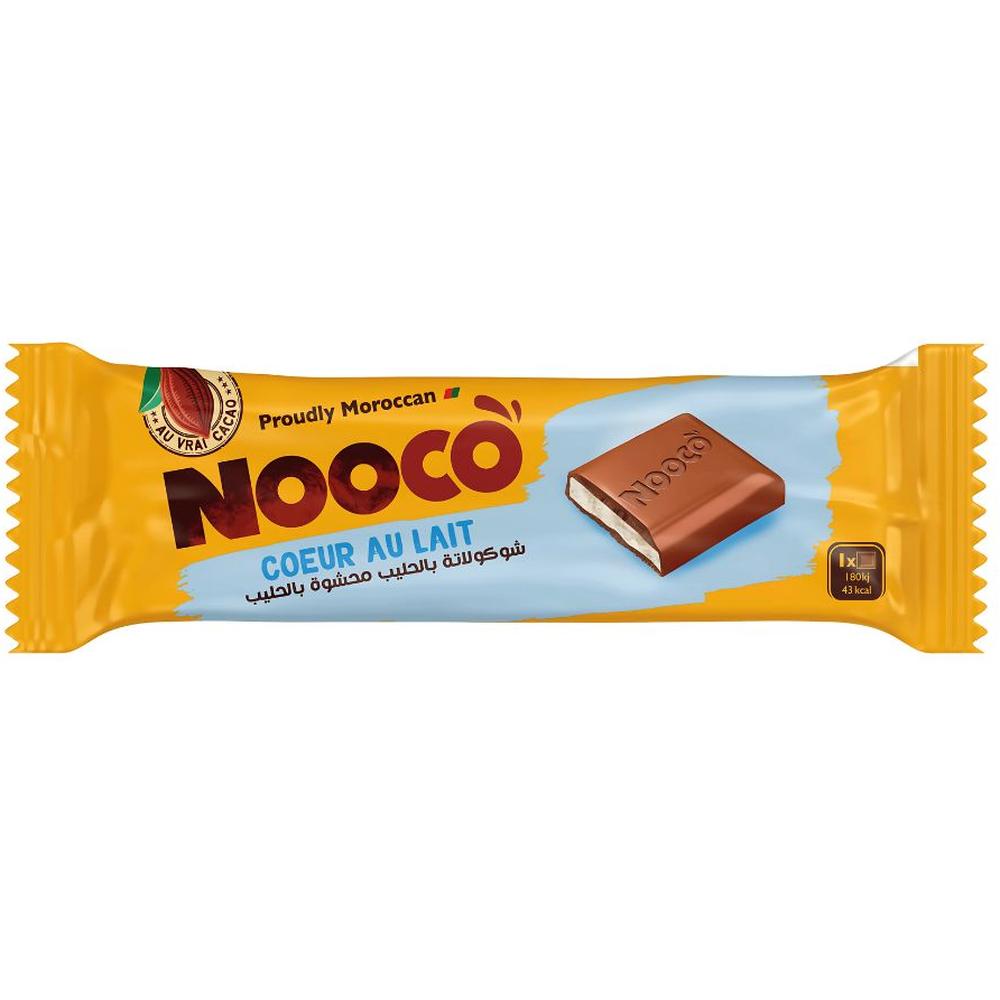 Mini Barre Chocolatée Cœur au Lait Nooco 30g
