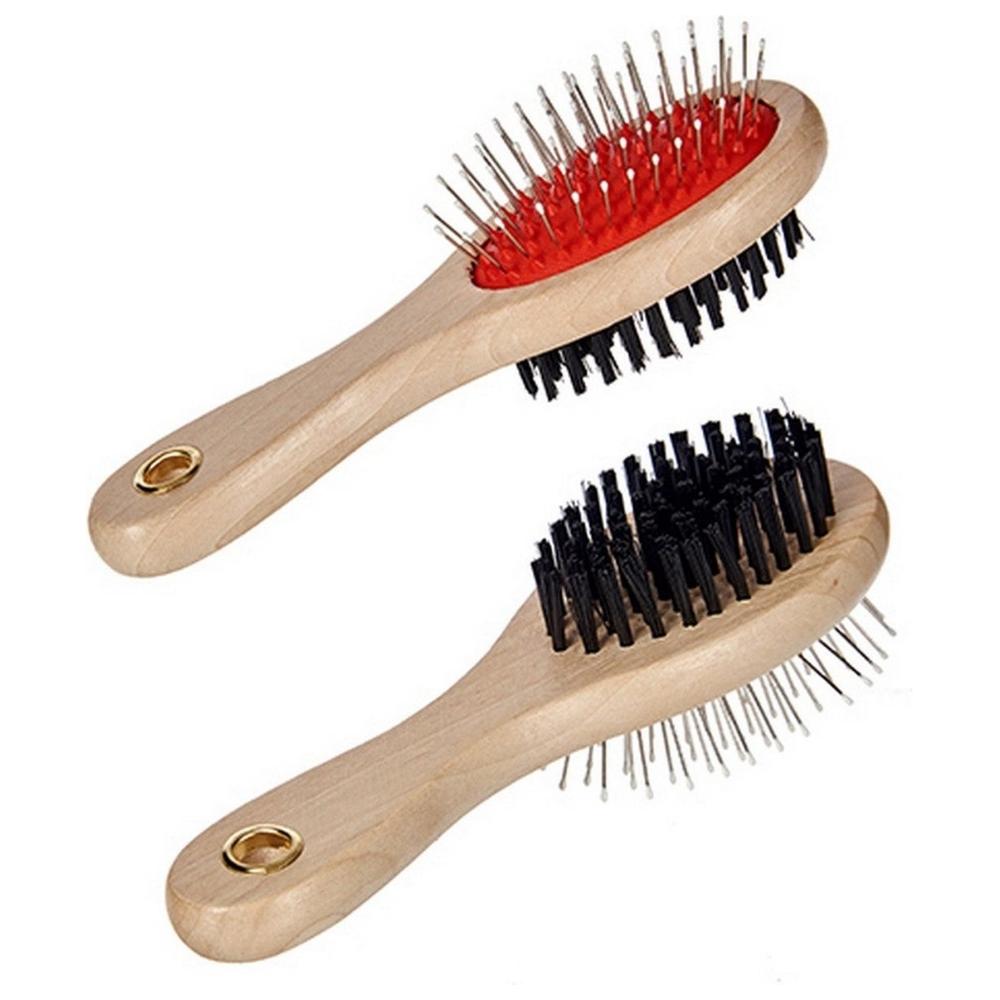 Brosse Double Face en Bois 21x9x5 cm