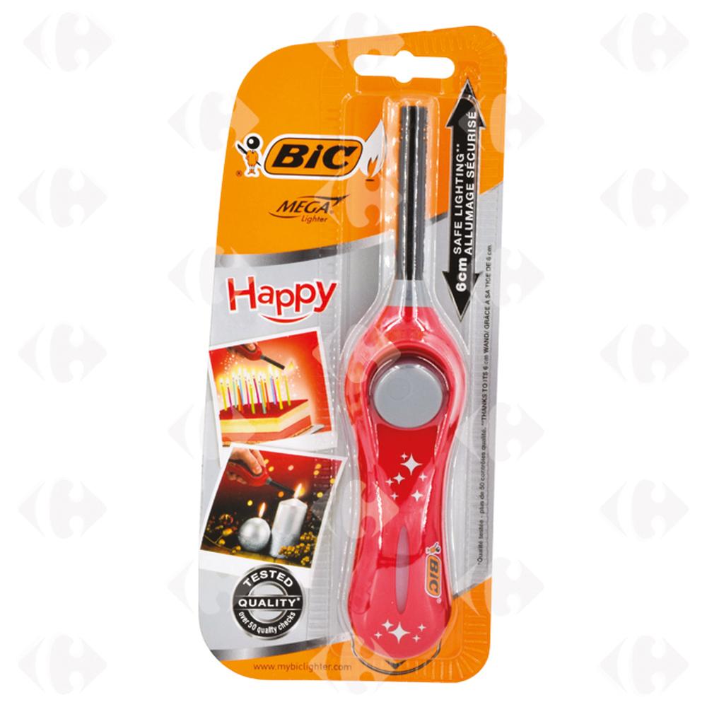 [562007] Briquet Allume Feu Blister Happy Bic.