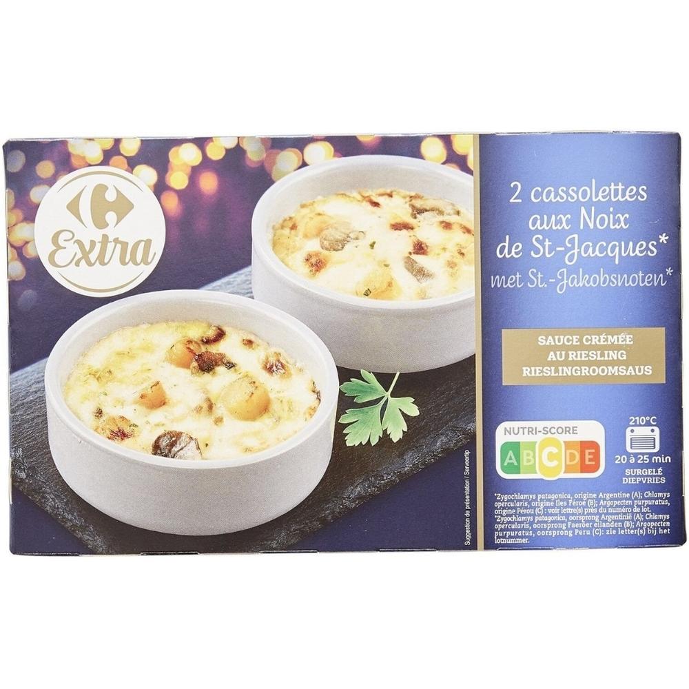 [707201] Cassolettes Saint-Jacques Carrefour Extra 2 pièces 110g