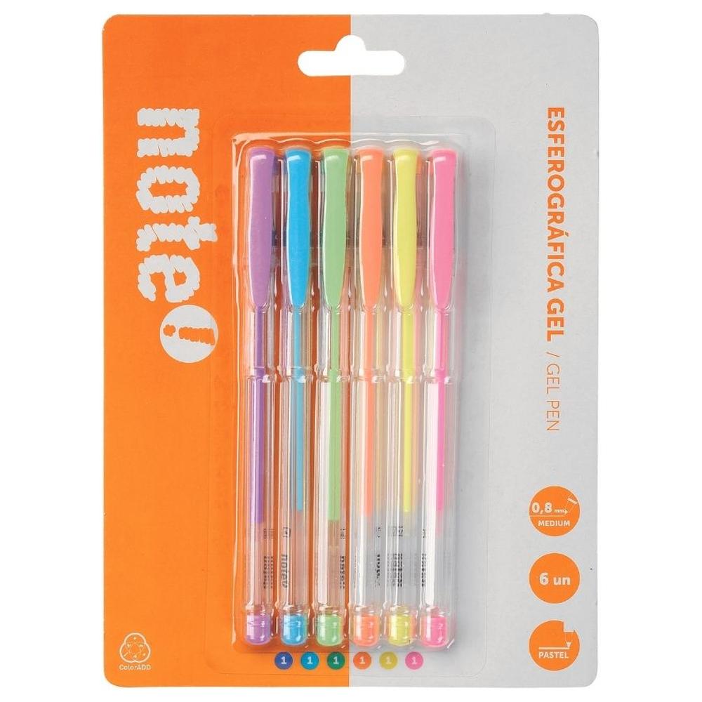 [718277] Stylo Roller en Gel Pastel 6 unités