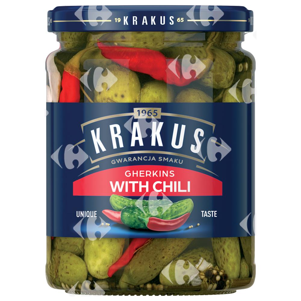 [694497] Cornichons avec Piments Piquants Krakus 500g.