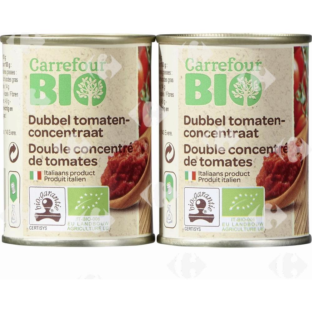 [657387] Double Concentré de Tomates Bio Carrefour Bio 214g