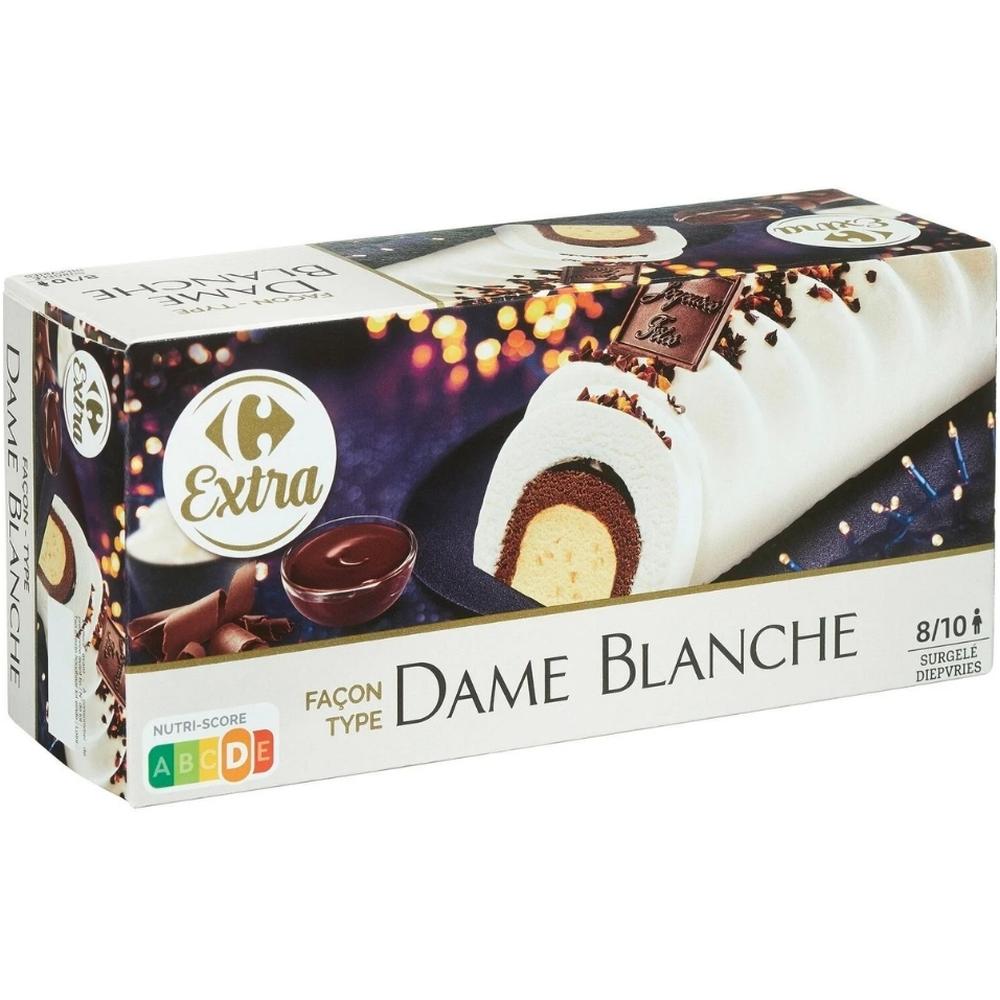[513498] Bûche Dame Blanche Vanille Chocolat Carrefour 1L