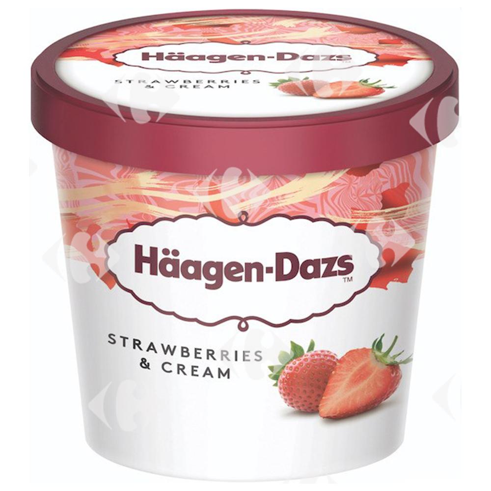 [570484] Pot Glace Strawberry and Cream Haagen Dasz 100ml.