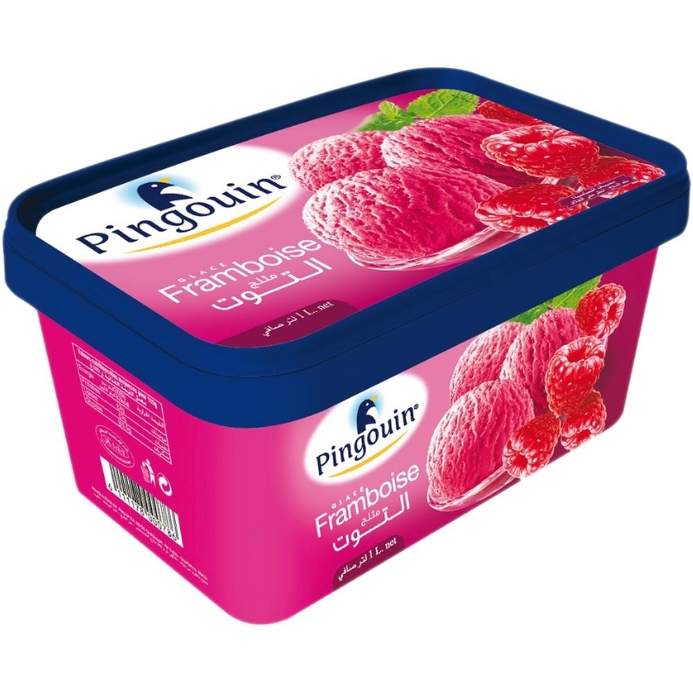 [682752] Glace Nata Framboise Pot Pingouin 1L.