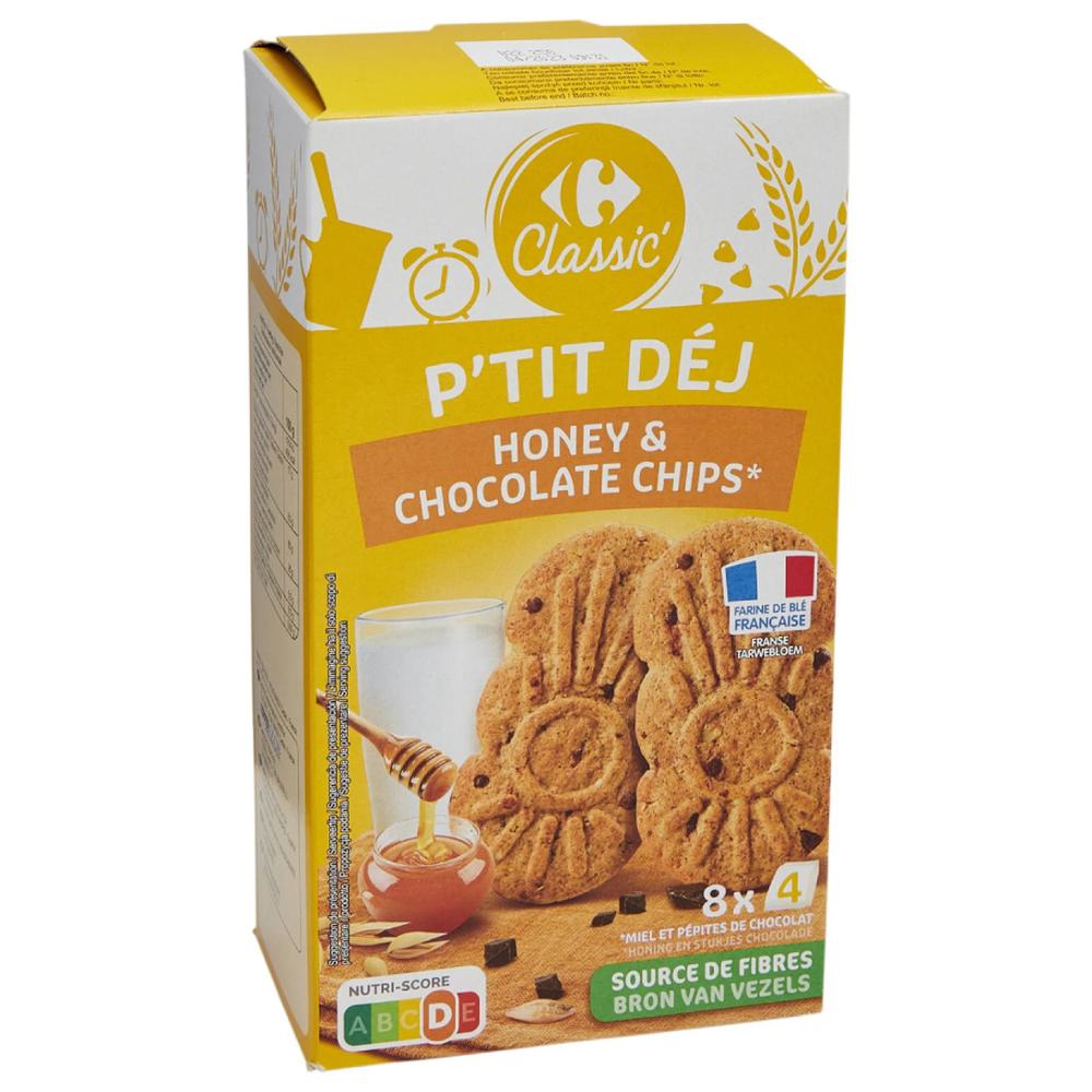 [571025] Biscuit Pépite Chocolat et Miel Carrefour Classic 400g